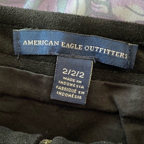 AMERICAN EAGLE Black Studded Faux Suede Skirt - Picture 6 of 7